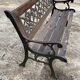 Garden bench in wood and cast iron from the 80s