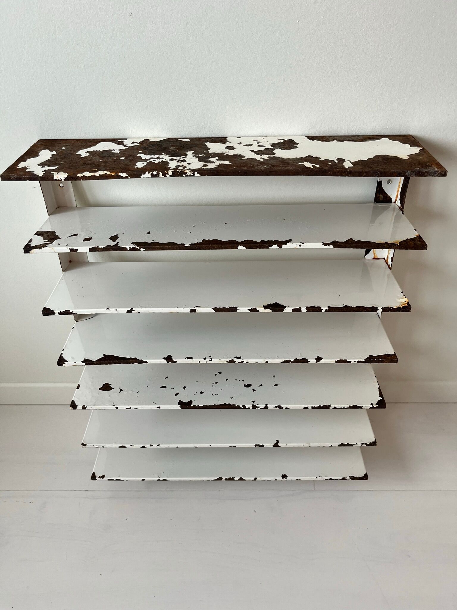 Metal wall workshop shelf