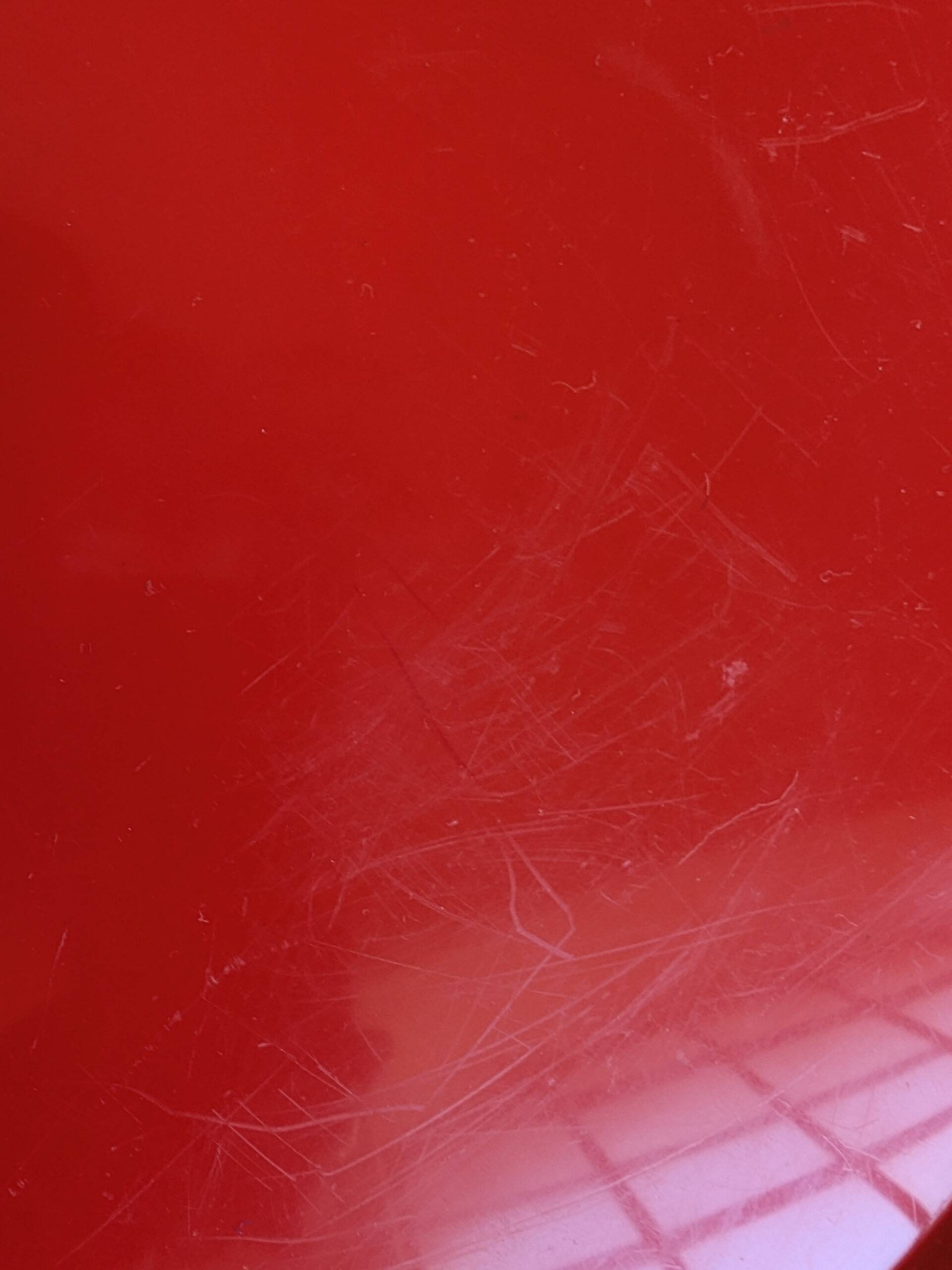 Side table, red bedside table Artemide Giano Giano by Emma Gismondi.