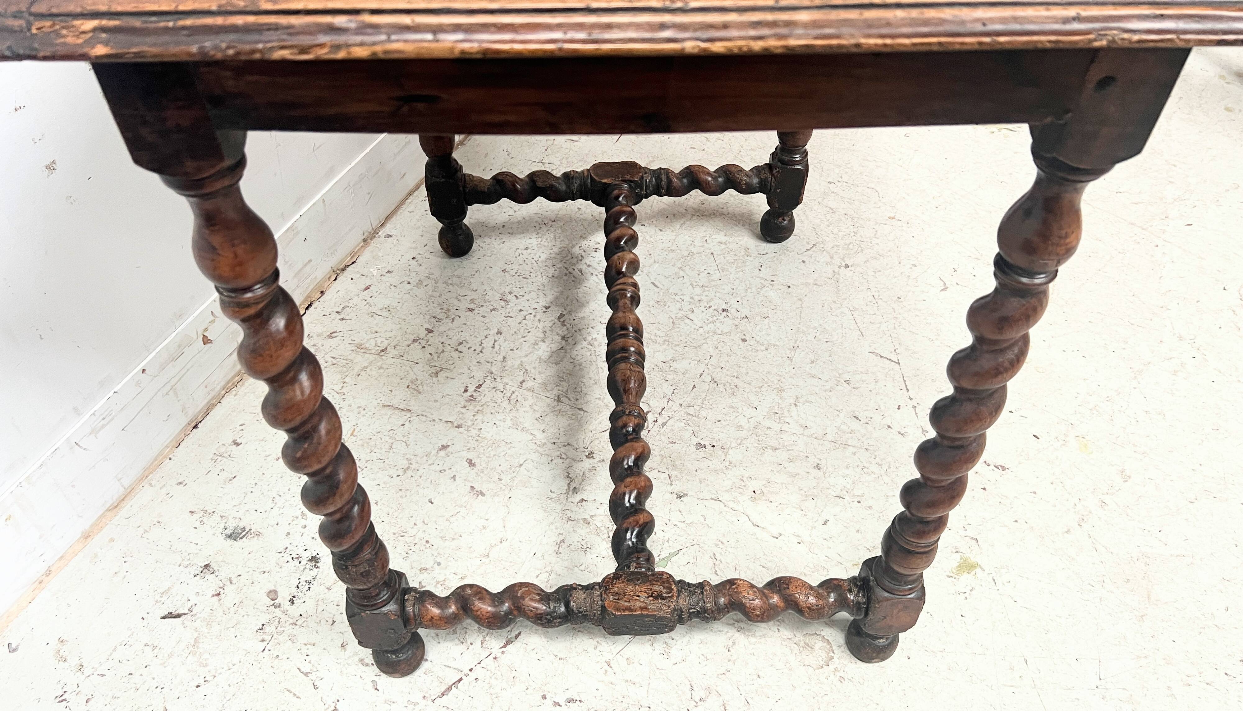 19th-century solid walnut desk.