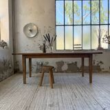 Table de ferme en pin et chêne