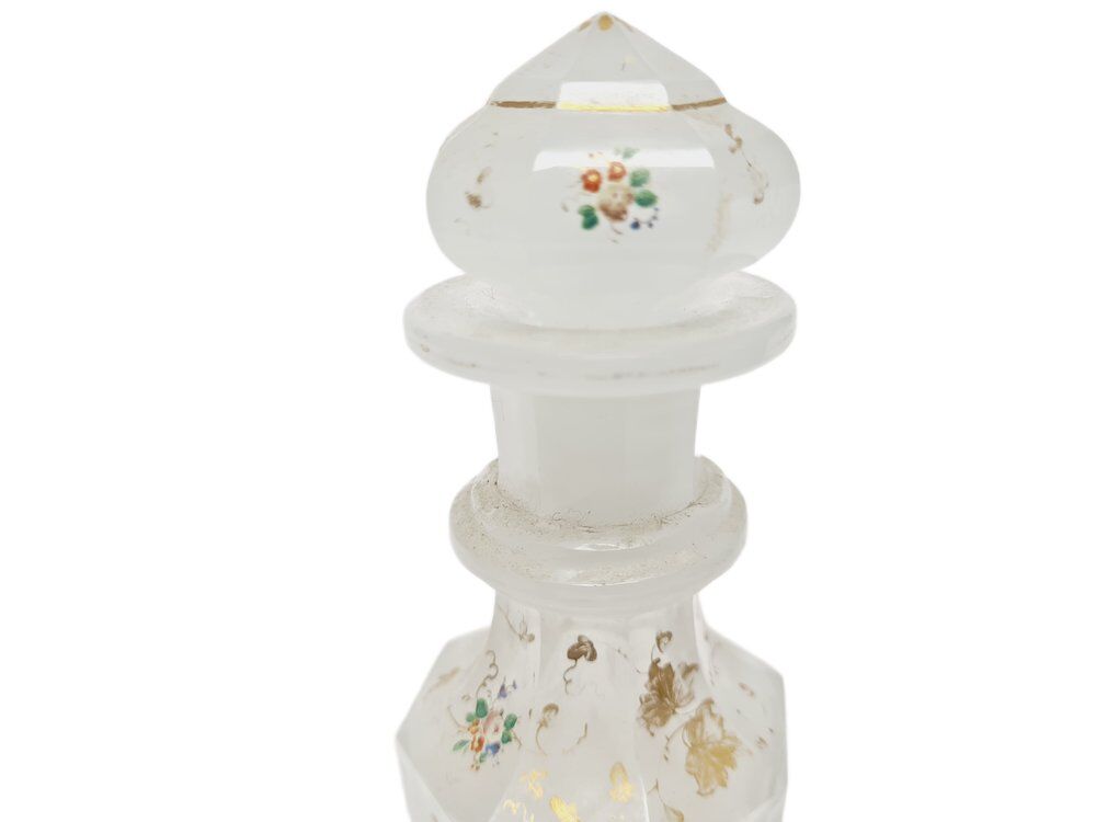 Biedermeier white glass carafe, Austria, 1890s