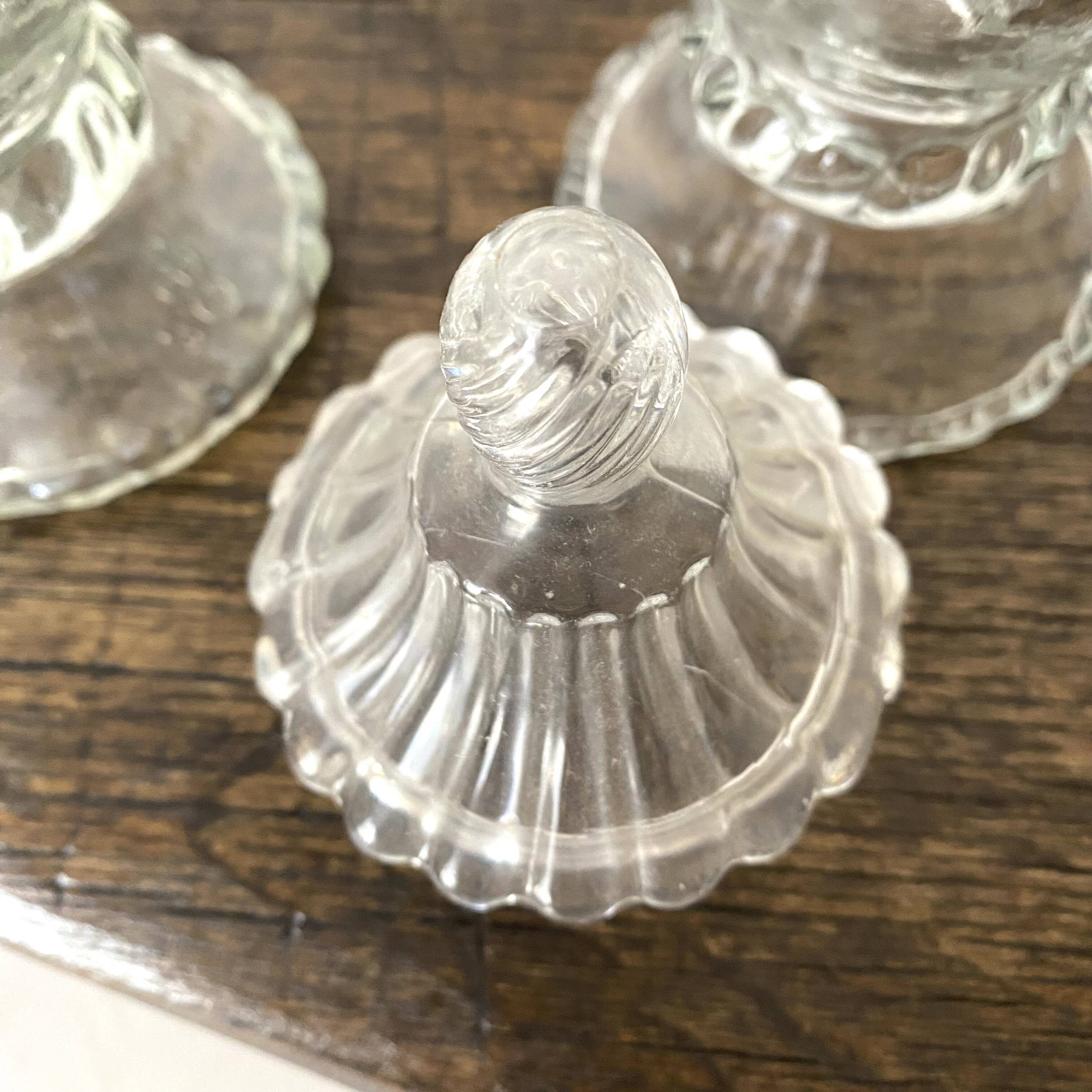 Bonbonnière en verre , bocal en verre avec couvercle