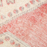 3x6 red and beige wool turkish rug 198x112cm