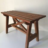 Bench vintage oak Annees 60