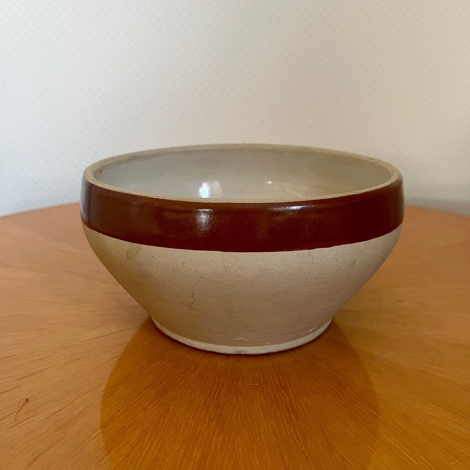 Breton salad bowl terrine dish in vintage stoneware