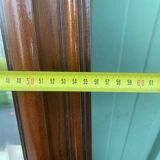 Octagonal beveled wooden mirror 71 x 55