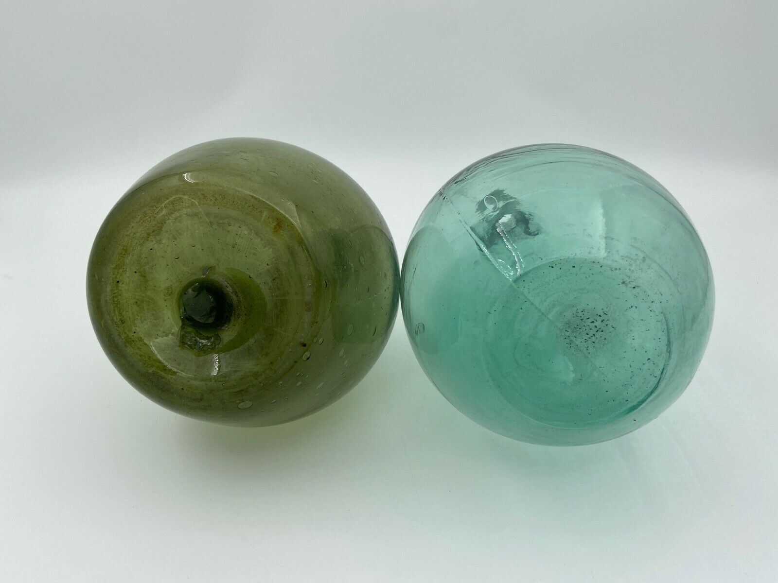 Set of 2 glass bottles souffle xx eme type dame jeanne
