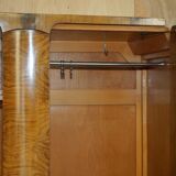 Double Art Deco wardrobe circa 1930 in satin walnut.