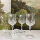 4 white wine stemmed glasses in Arques crystal, Longchamp vintage model
