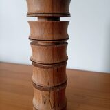 Hand-turned beechwood candle holder