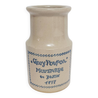Gray Poupon stoneware mustard pot