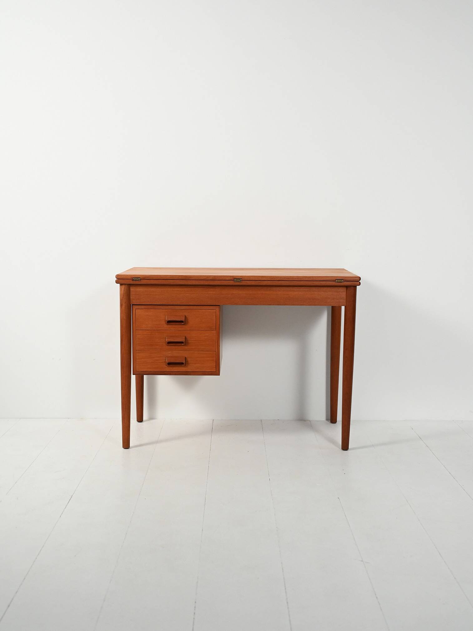 Scandinavian vintage teak flip-top desk