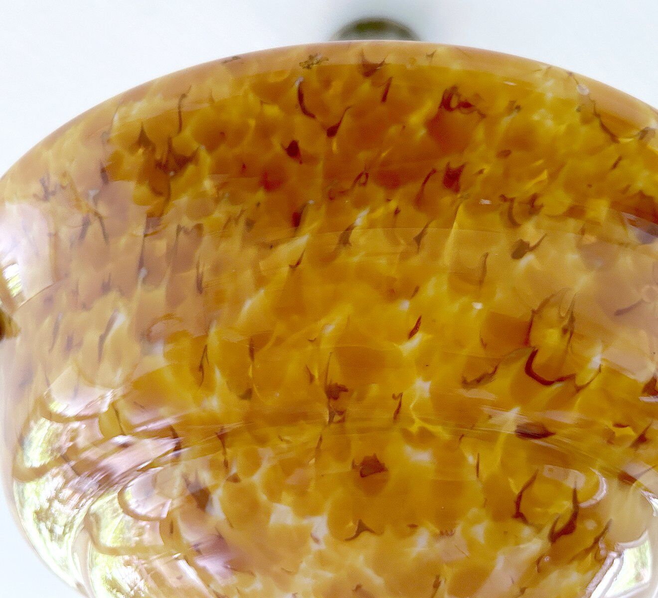Art Deco amber glass pendant light, 1930s