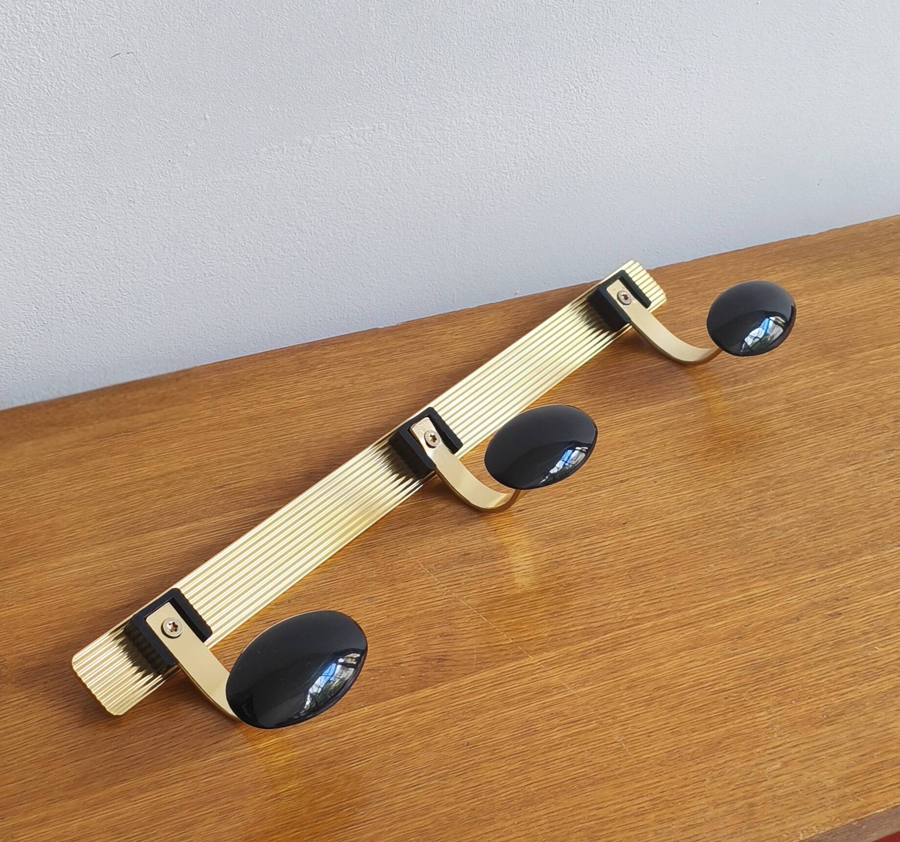 Evenlux wall coat rack with 3 hooks from the 1950s/60s.