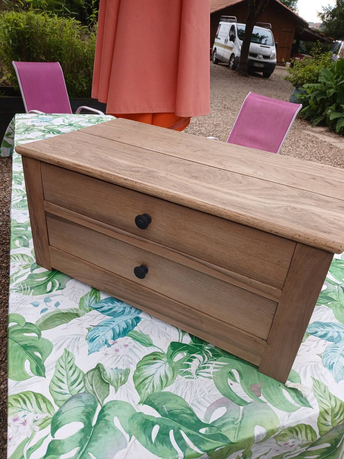 Small old wooden craft piece of furniture