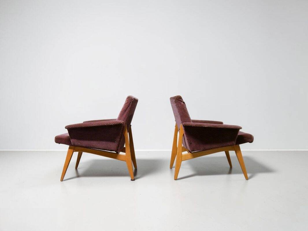 Set of 4 Scandinavian armchairs - Vintage 1960