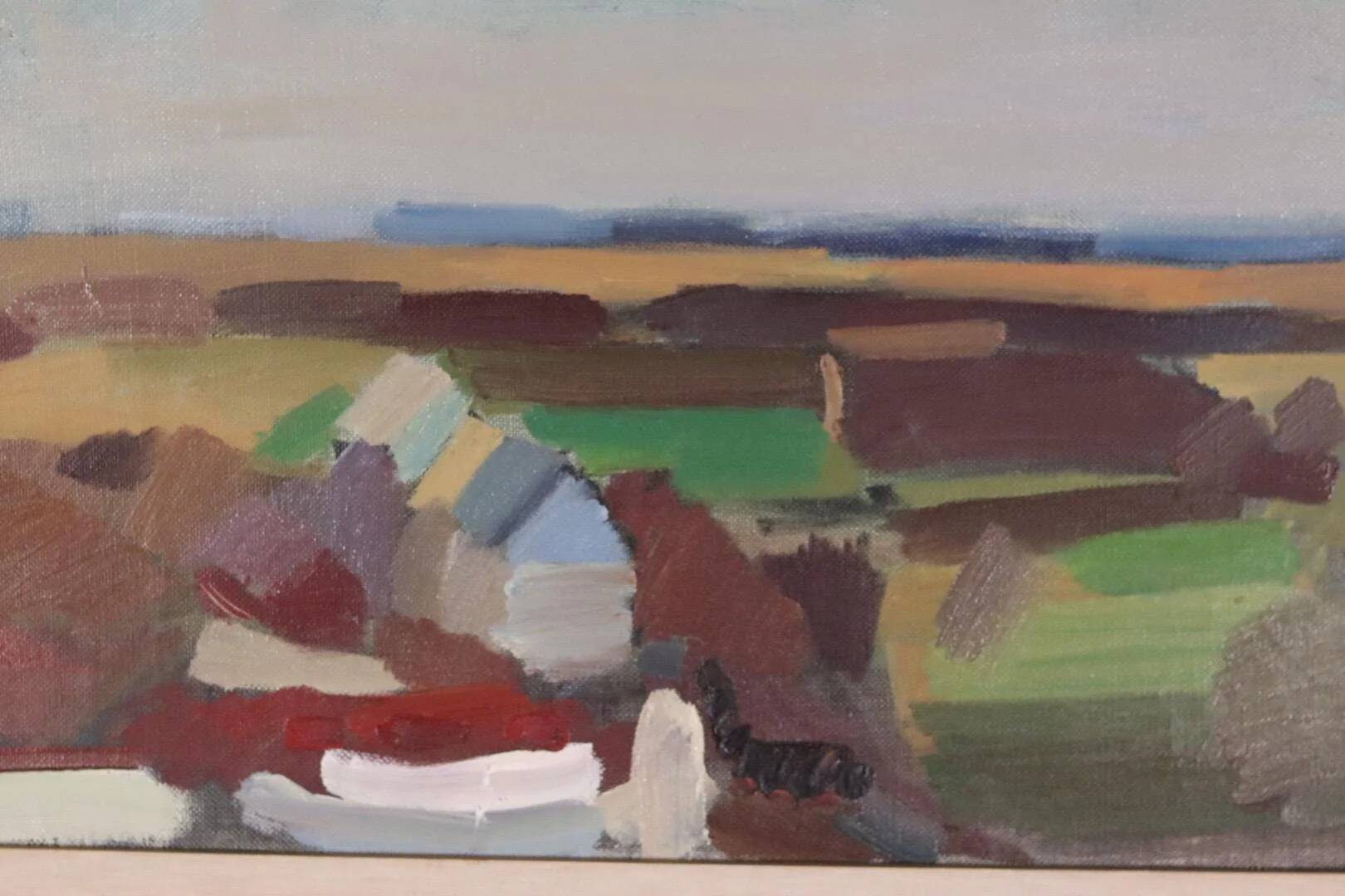 Paysage abstrait/cubiste par Gösta Stawåsen