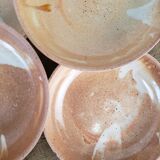 6 assiettes creuses en grès