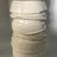 Vase tubular shape MODERNIST in ceramic enamelled White 30.5 cm
