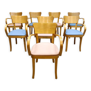 Chaises en bois courbé Art Déco