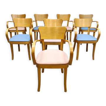 Chaises en bois courbé Art Déco