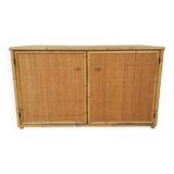 Low rattan sideboard 1960
