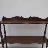 Old turned wood shelf, walnut color