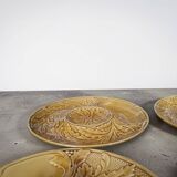 6 artichoke plates Barbotine Gien