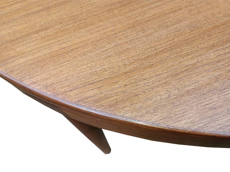 Table Harry Ostergaard ronde extensible teck 1960 estampillée