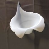 Vintage tulip white lampshade in blown glass Murano