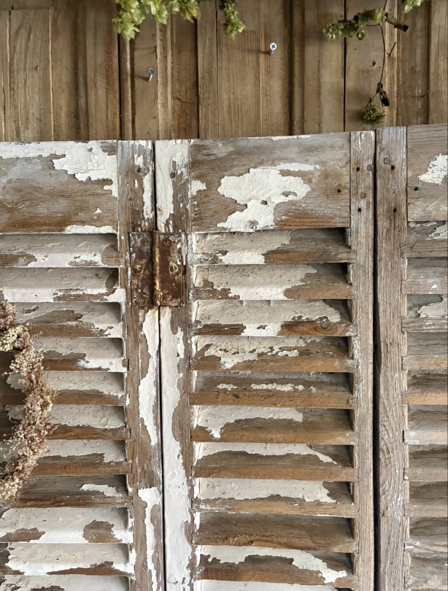 Set of old wooden shutters
