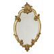 French Baroque-style gold-leaf gilded mirror with crest, 60 cm