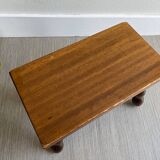 Bobbin decor wooden bench stool