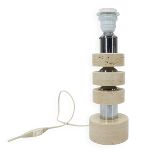 lampe de table en travertin