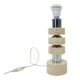 Table lamp in travertine and chrome, Italy, 1970s