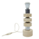 Table lamp in travertine and chrome, Italy, 1970s