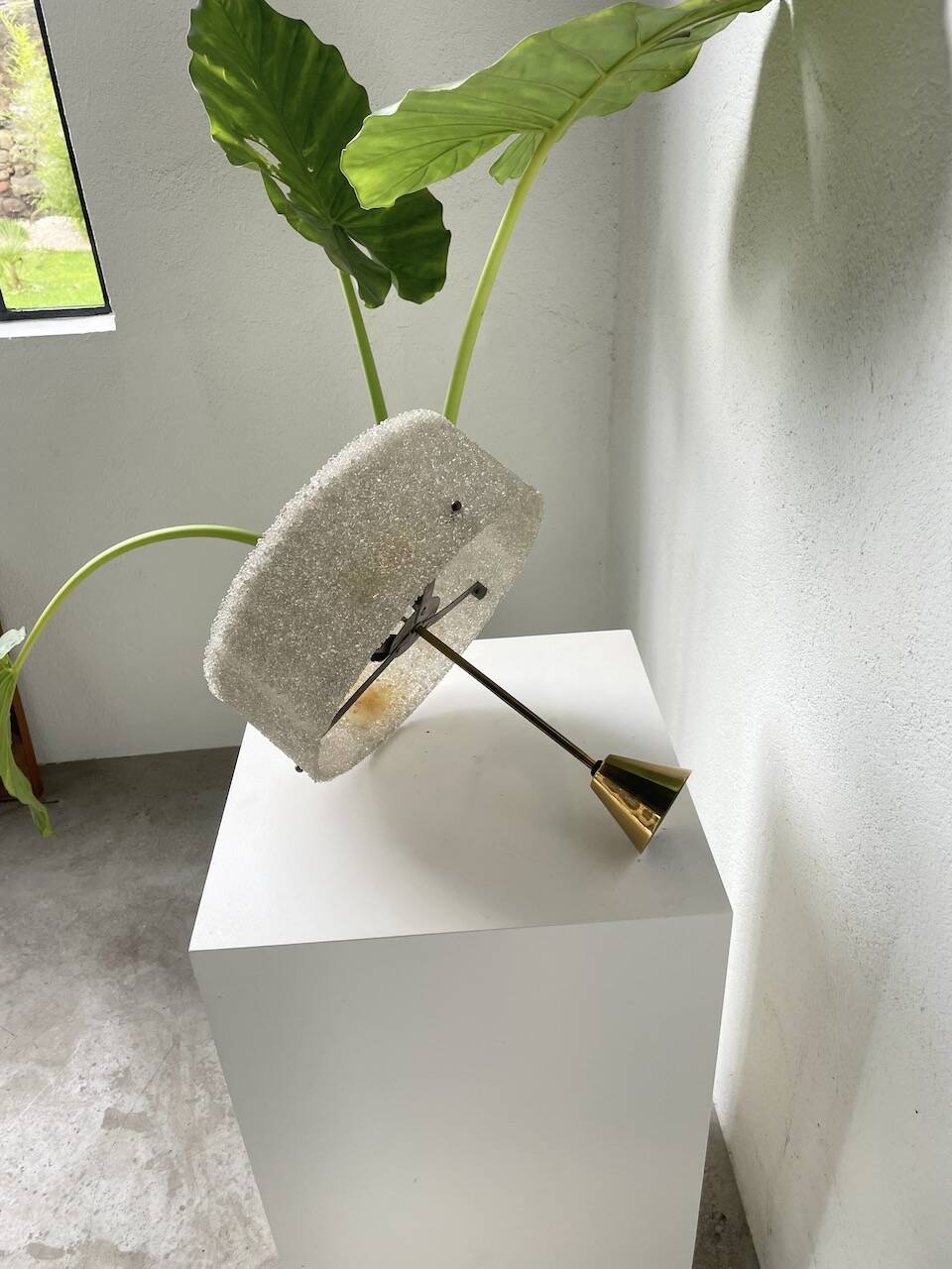 70s granite Perspex pendant light