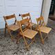 4 folding cane chairs
