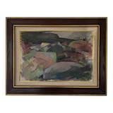 Vintage Oil on Canvas signed Modernist Gustav Adolf Johansson 1972