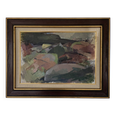 Vintage Oil on Canvas signed Modernist Gustav Adolf Johansson 1972