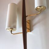 Brass and teak sconce design Lunel 1960