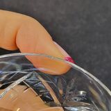 5 small cut crystal digestive cups
