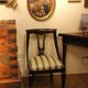 18th Century French Directoire Mahogany Chairs with Silk Blend Upholster Fabric, Set of 4