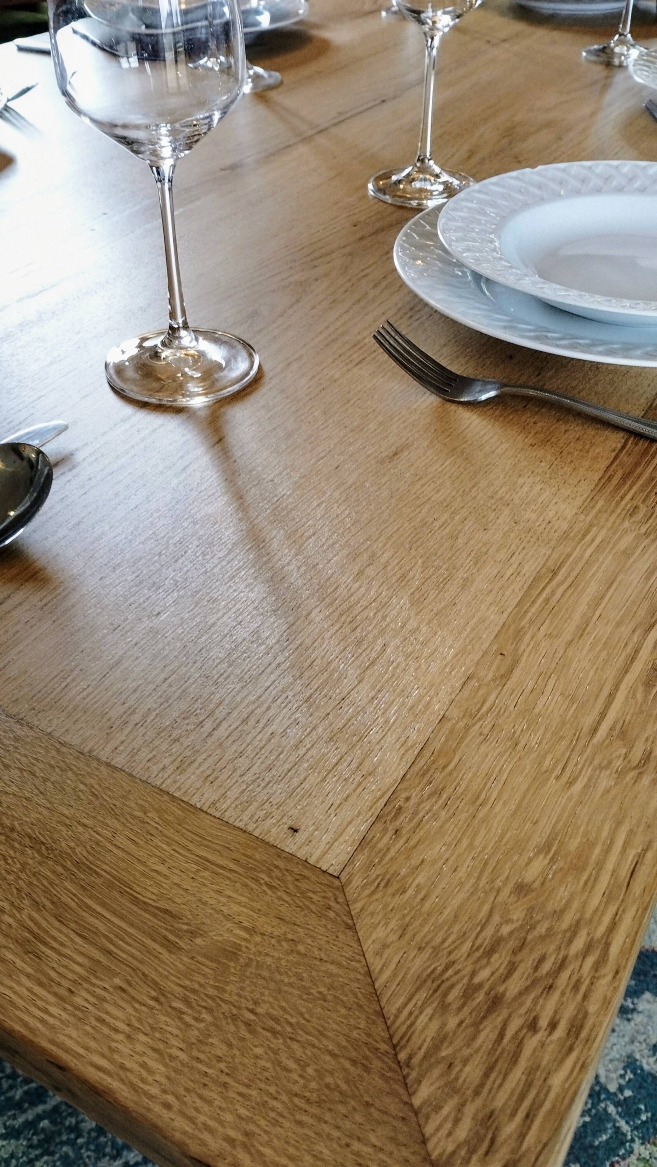 Olive green patinated table