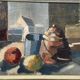Huile sur panneau – « Nature morte » attribuée à Åke Wilhelm Andersson – 1962