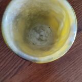 Yellow glass vase