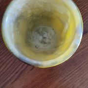 Yellow glass vase