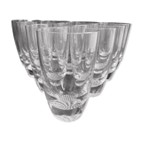 Verres moderne milieu de siècle cristal