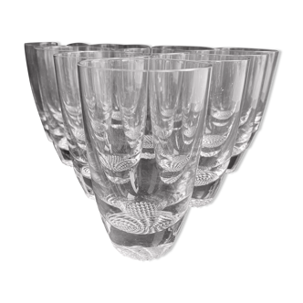 Verres moderne milieu de siècle cristal